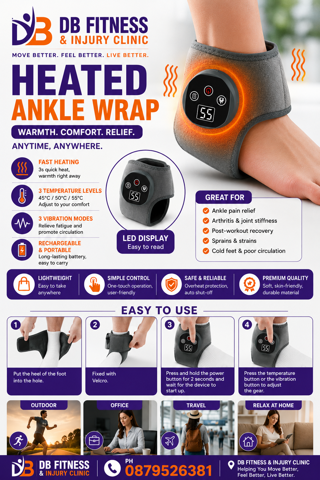heated ankle massger gpt